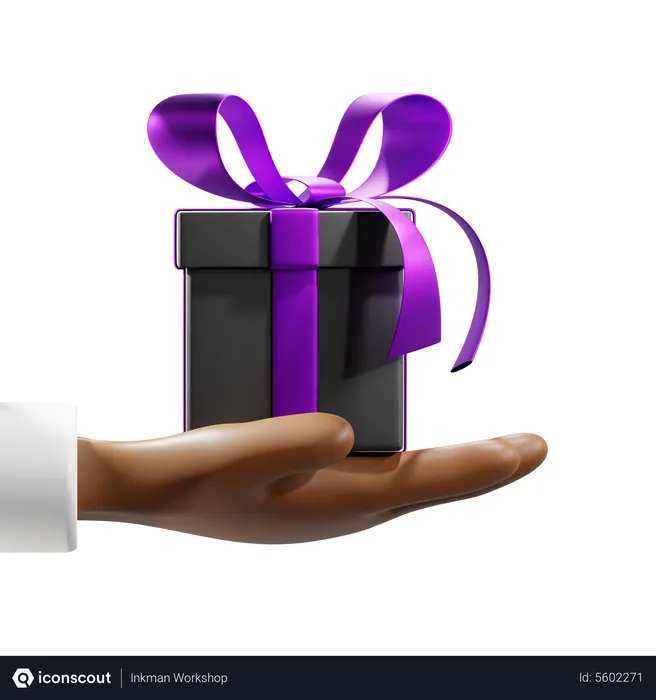 Free Give Gift Box  3D Icon
