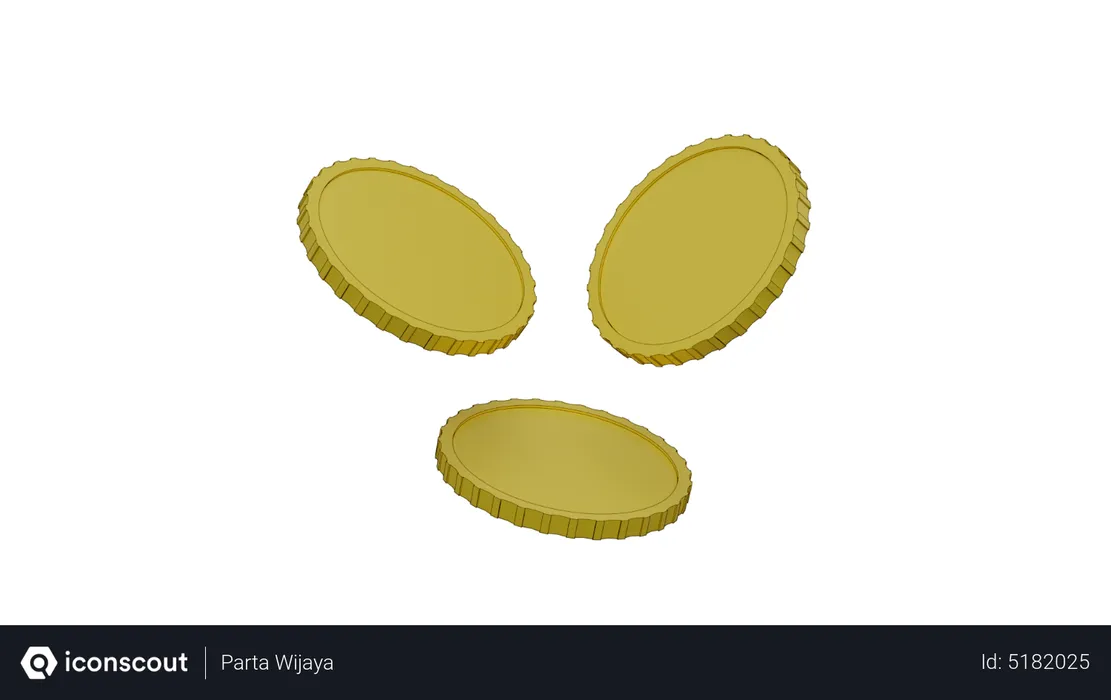 Free Gold Coins  3D Icon