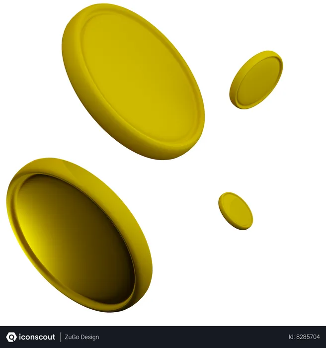 Free Gold Coins  3D Icon