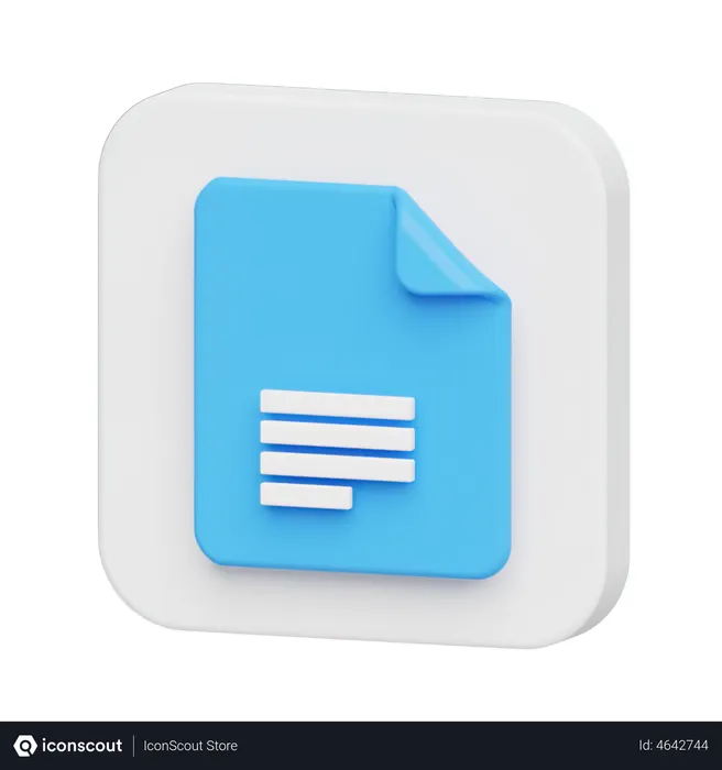 Free Google Docs Logo Logo 3D Illustration