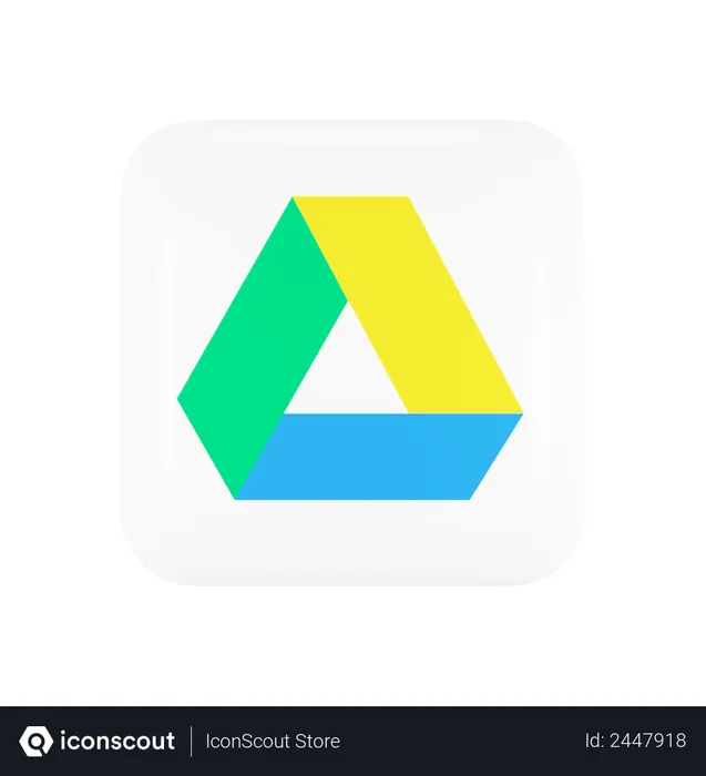 Free Google Drive Logo 3D Logo