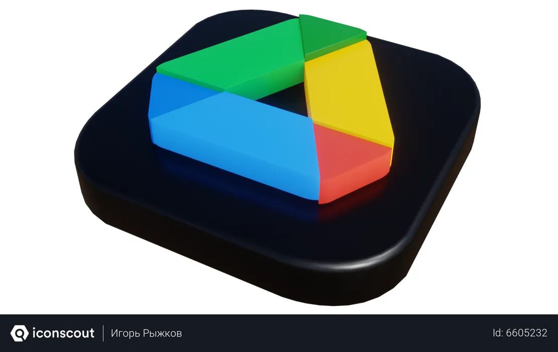 Free Google Drive Logo 3D Icon