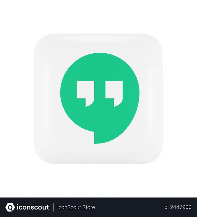 Free Google Hangouts Logo 3D Logo