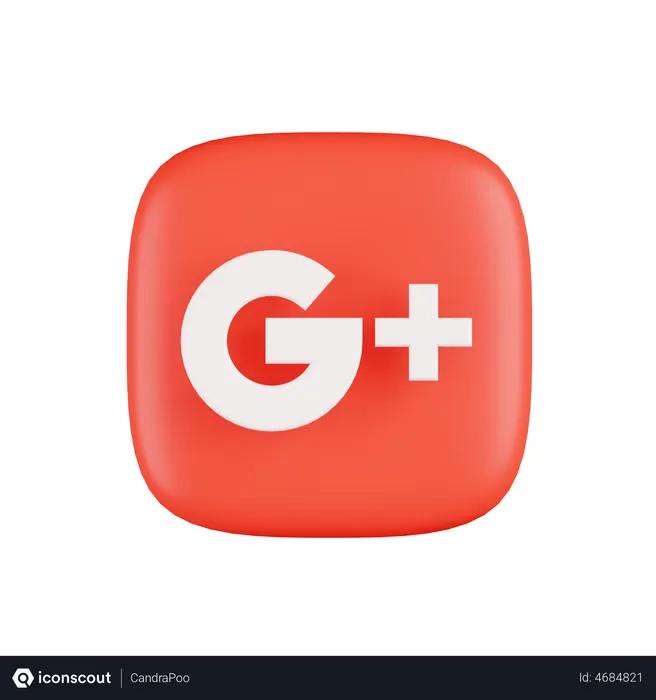 Free Google Plus Logo 3D Icon