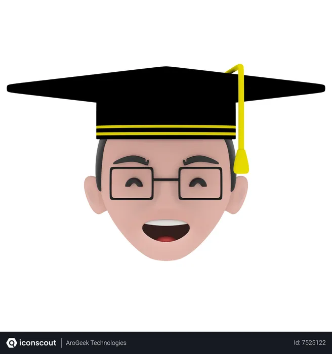 Free Graduate student  3D Icon