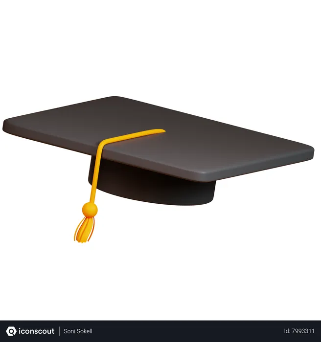 Free Graduation Hat  3D Icon