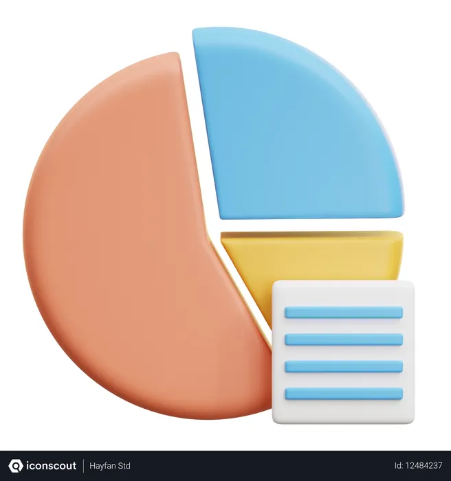 Free Gráfico de pizza e dados  3D Icon