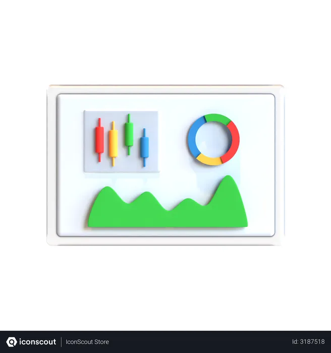 Free Growth Chart  3D Icon