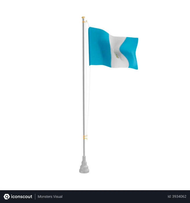 Free Guatemala Flag 3D Flag