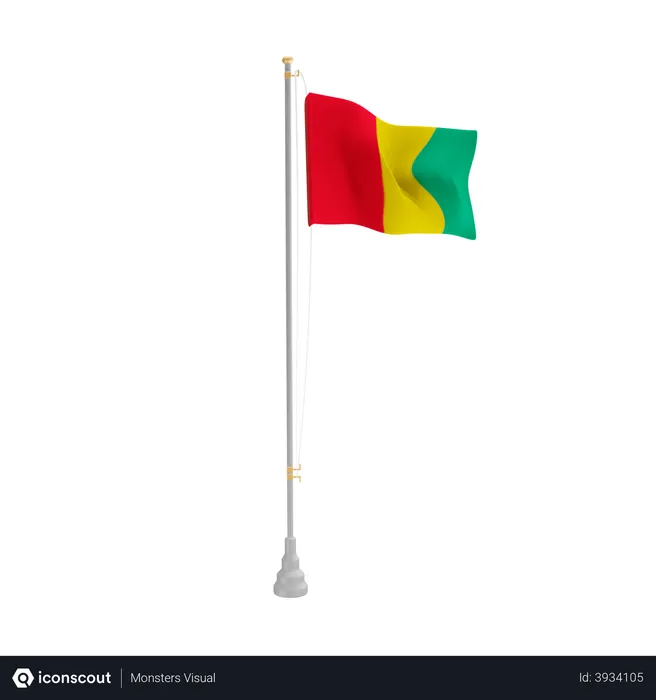 Free Guinea Flag 3D Flag