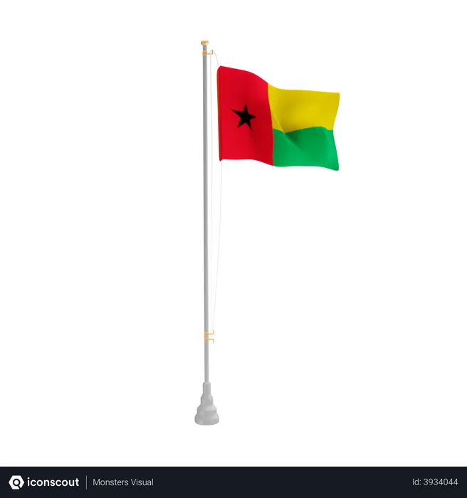 Free Guinea-Bissau Flag 3D Flag