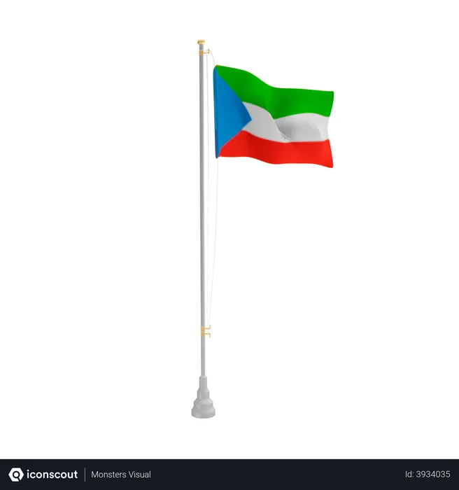 Free Guinée Équatoriale Flag 3D Flag