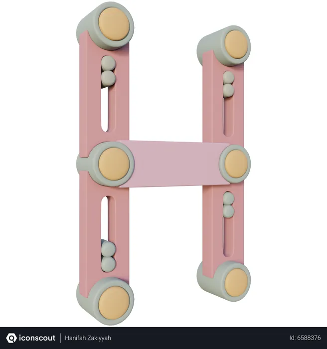 Free H Alphabet  3D Icon