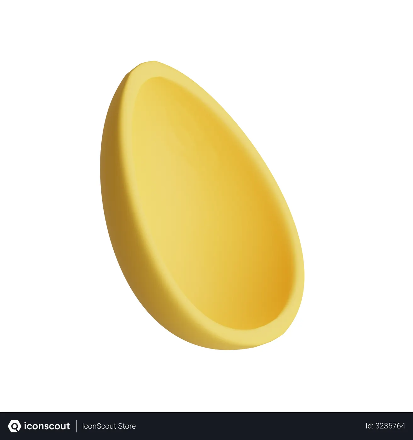 Free Half Egg Shape 3D Illustration download in PNG, OBJ or Blend format
