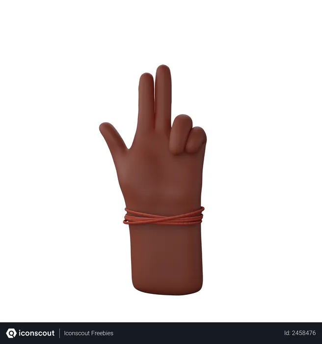 Free Hand showing gun sign with finger 3D Illustration