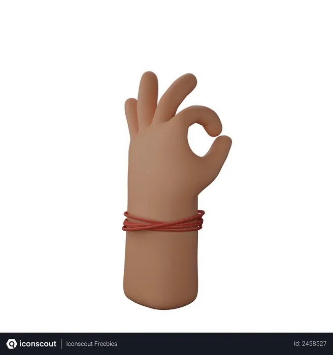 Free Hand showing ok sign  3D Illustration