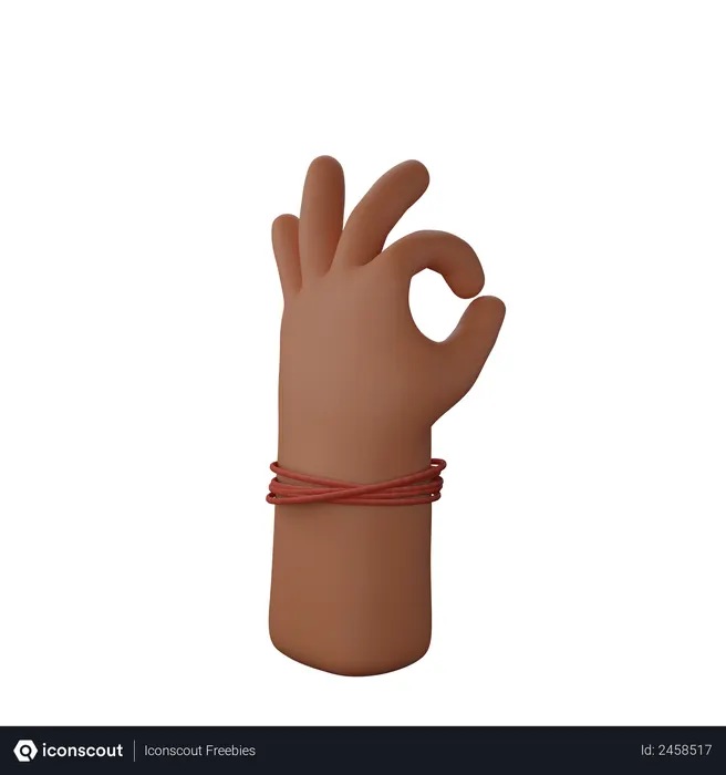 Free Hand showing ok sign  3D Illustration