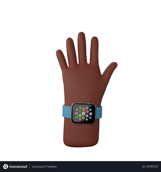 Free Hand with smart watch  3D Illustration