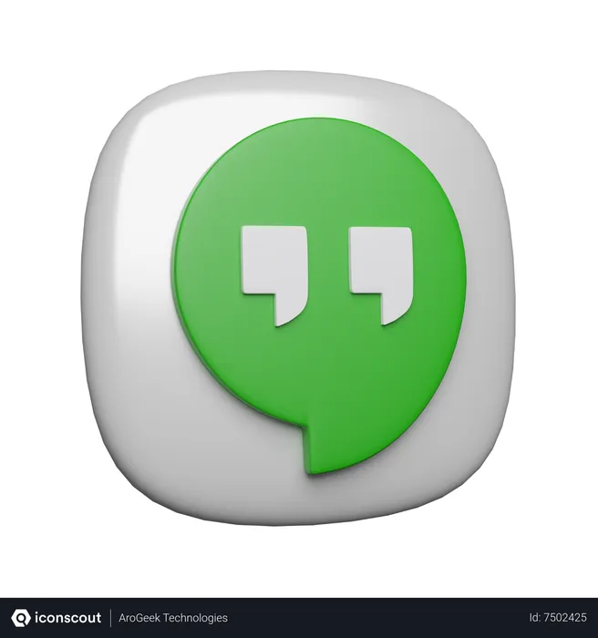 Free Hangout Logo 3D Icon