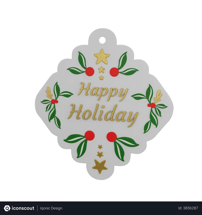 Free Happy Holiday  3D Illustration