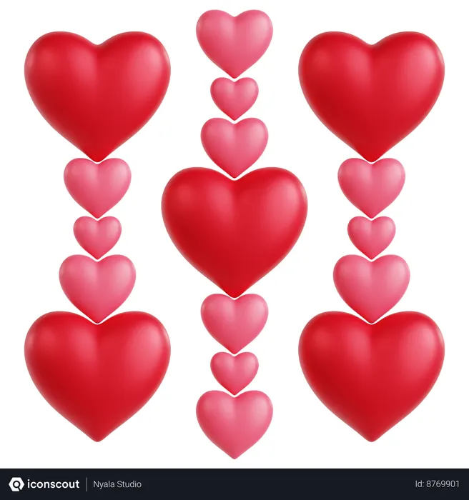 Free Hearts Ornament  3D Icon