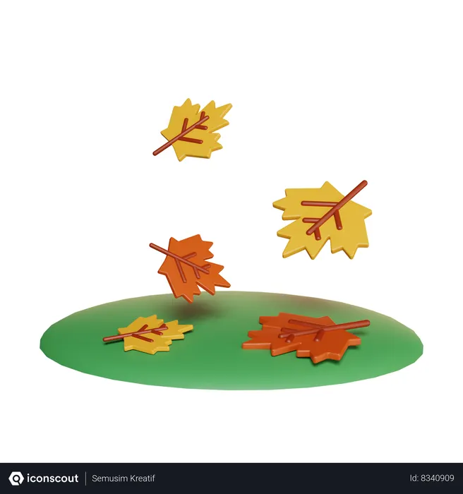 Free Hoja cayendo  3D Icon