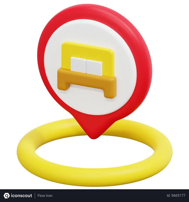 Free Hotel Location  3D Icon