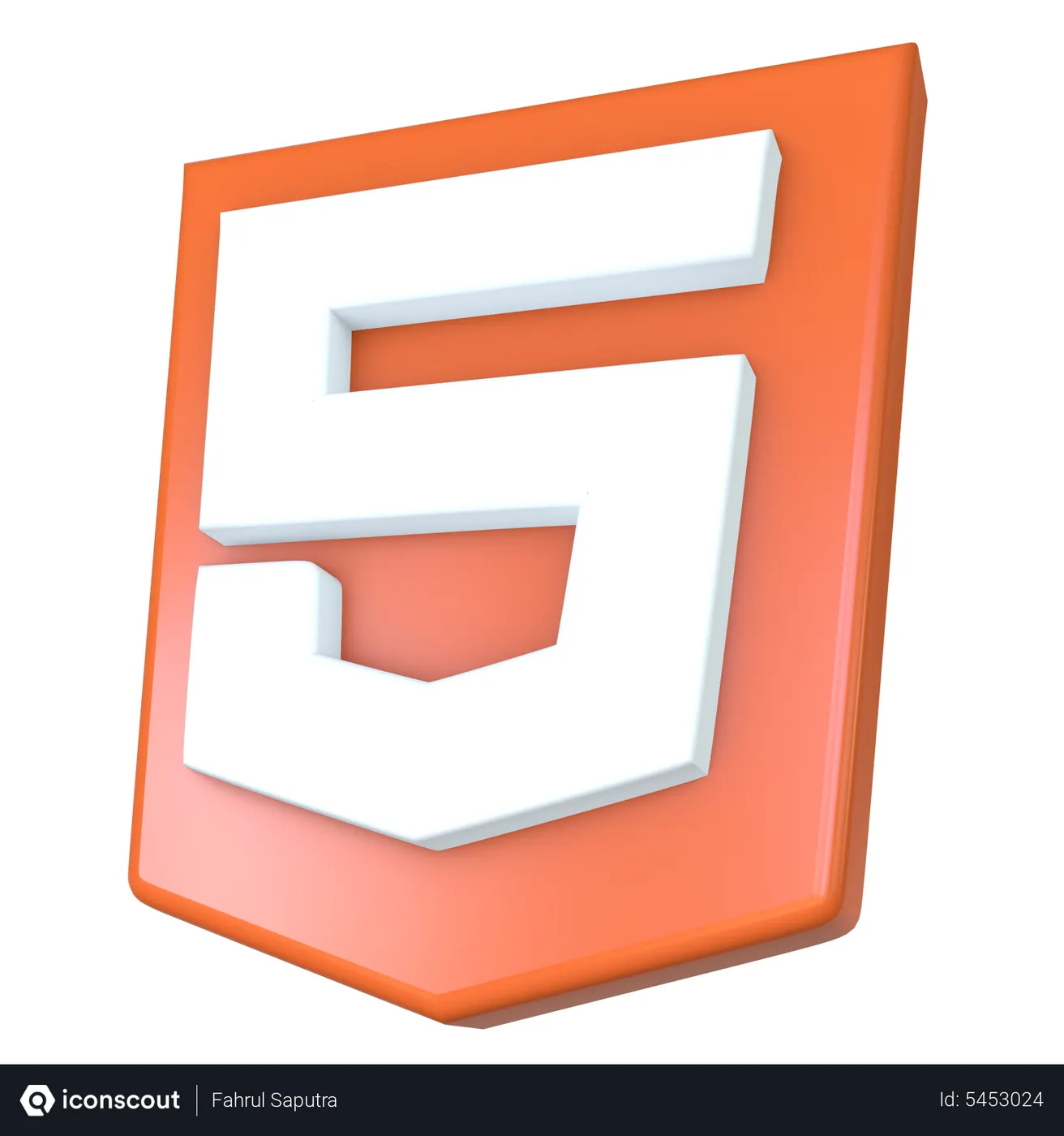 Free HTML 3D Icon - Free Download Logos 3D Icons | IconScout