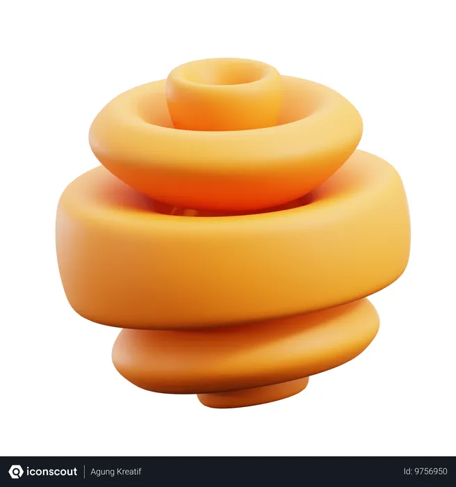 Free Icône de forme abstraite en spirale  3D Icon