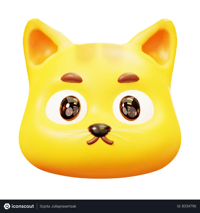 Free Idle Cat Emoji 3D Icon