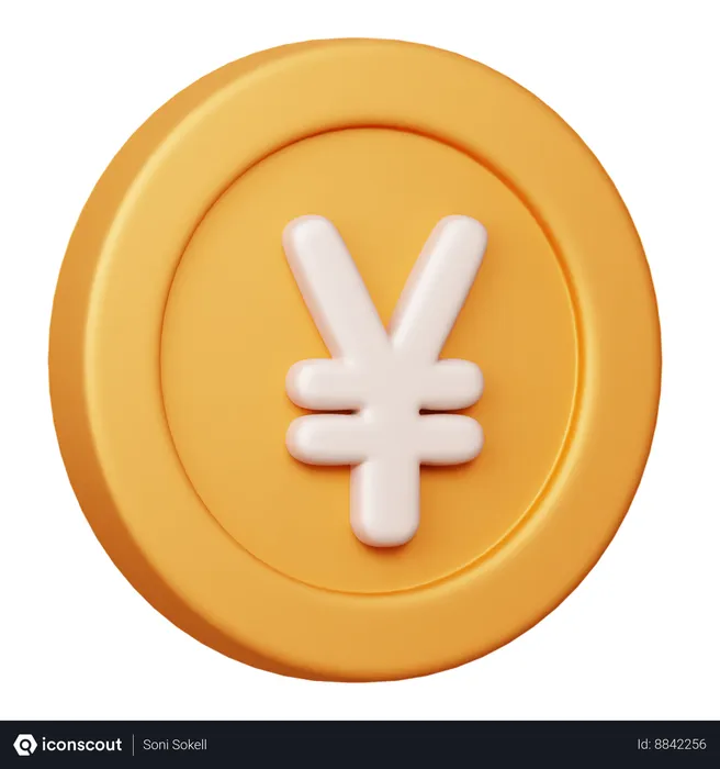 Free Iene Japonês JPY  3D Icon