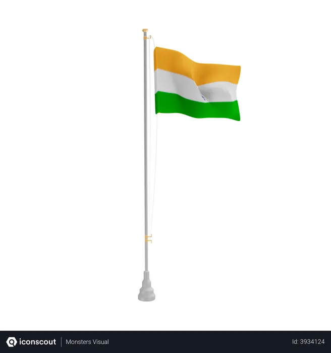 Free Inde Flag 3D Flag