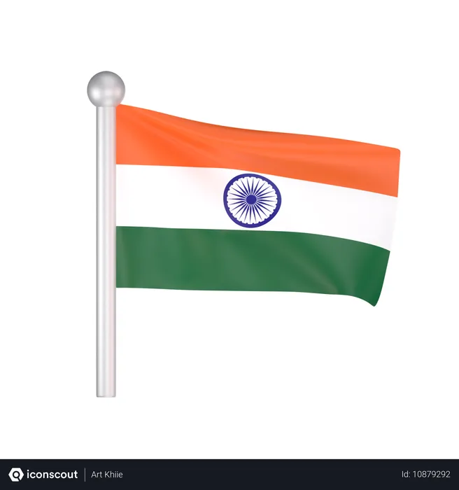 Free Indien Flagge  3D Icon