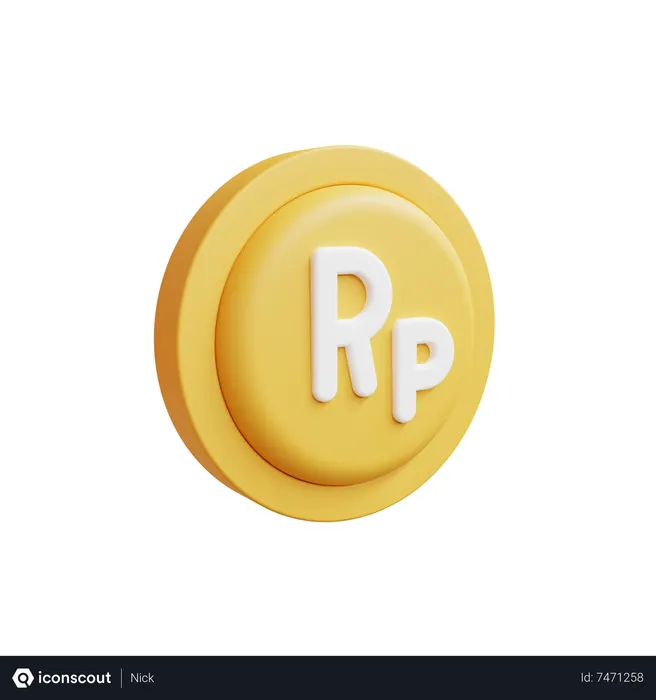 Free Indonesian Rupiah  3D Icon