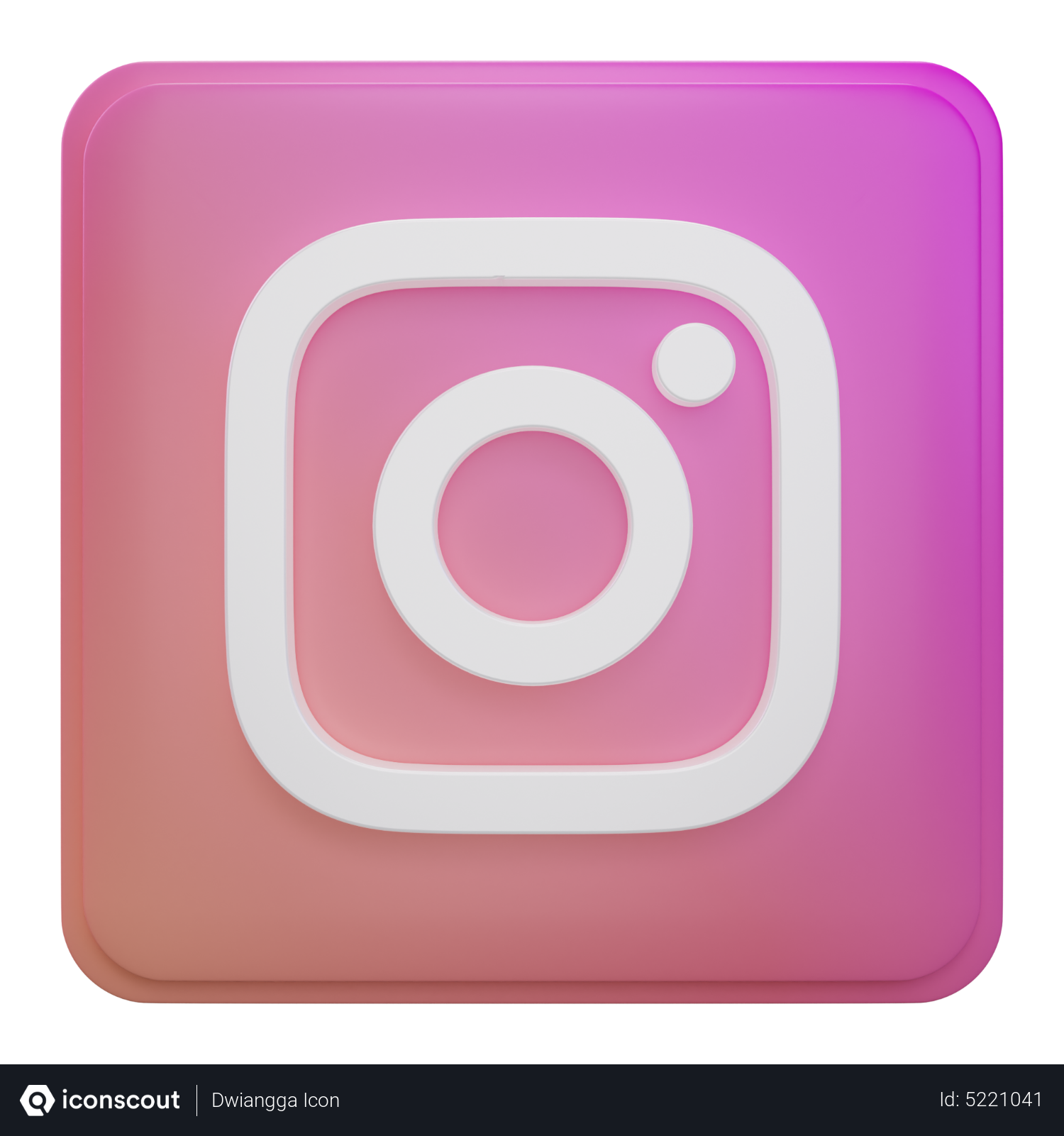 Free Instagram Logo 3D Icon Download In PNG, OBJ Or Blend Format