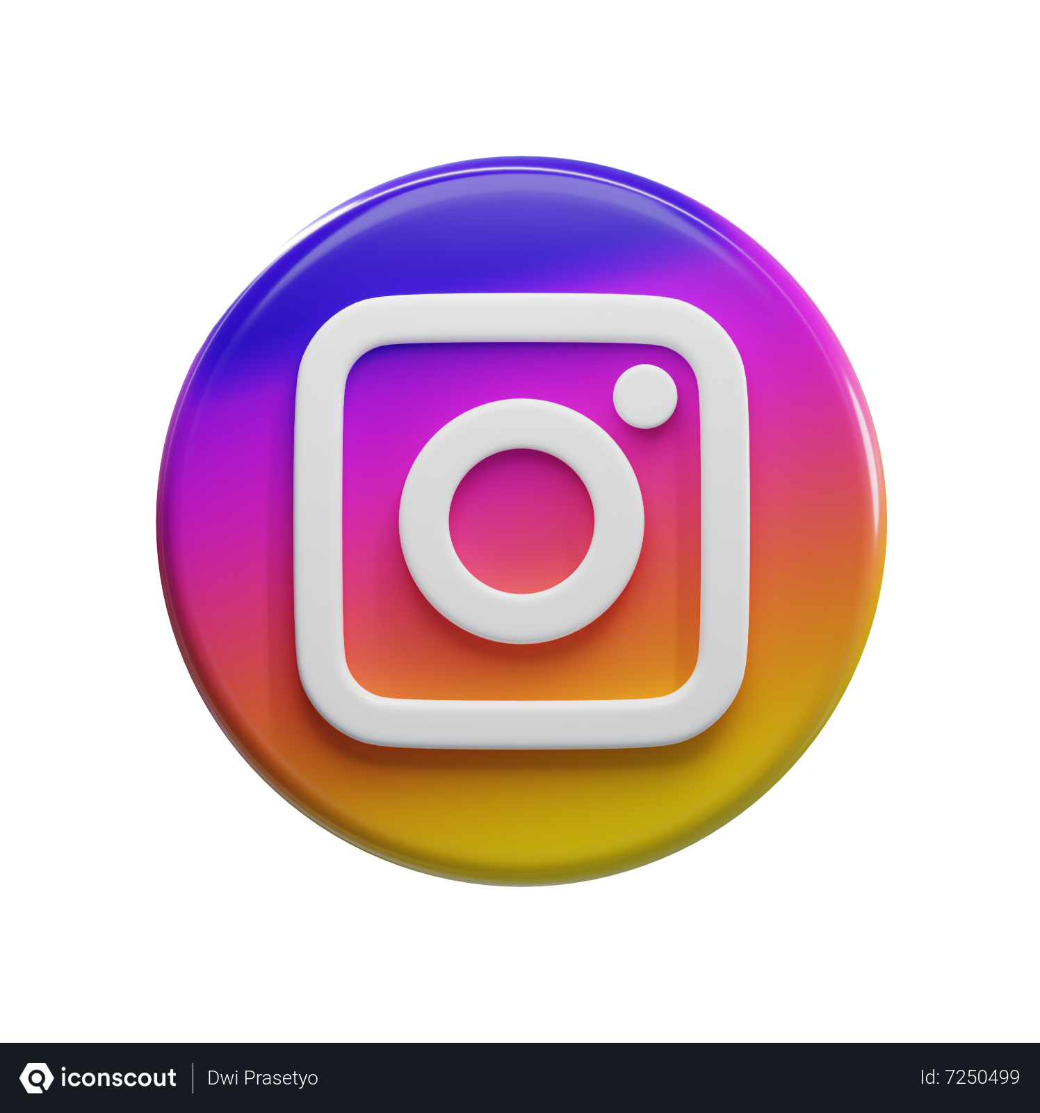 Free Instagram 3D Icon - Free Download Logos 3D Icons | IconScout