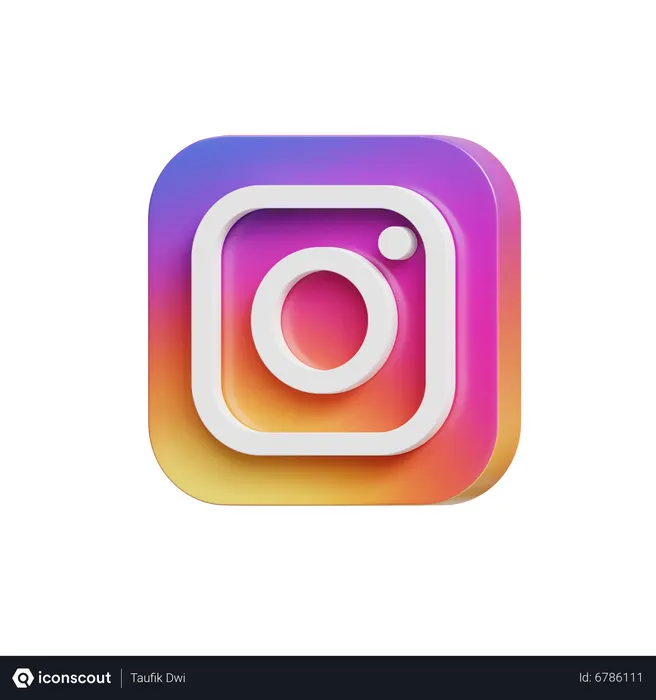 Free Instagram Apps Logo 3D Icon