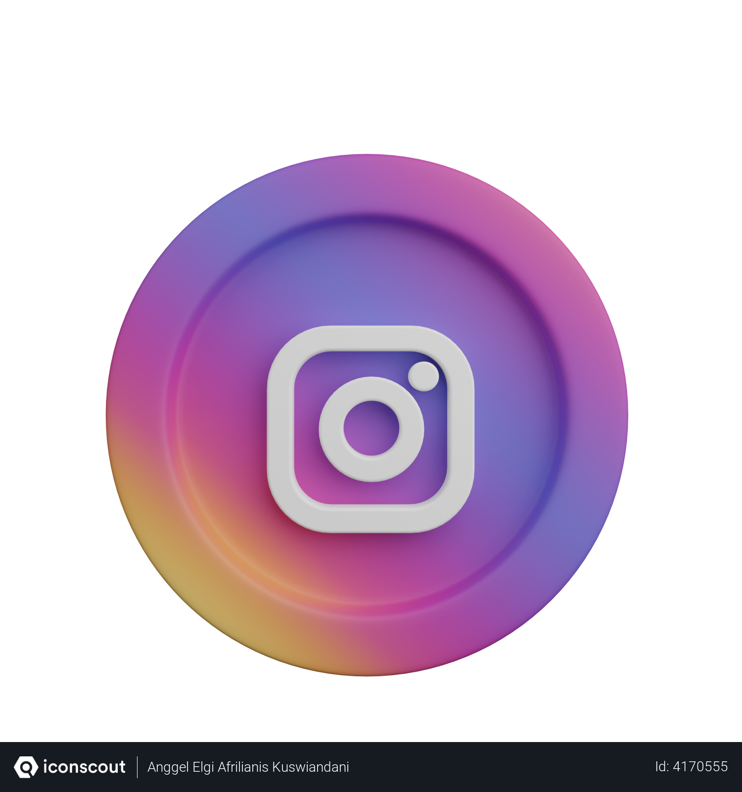 Premium PSD | Instagram icon 3d render