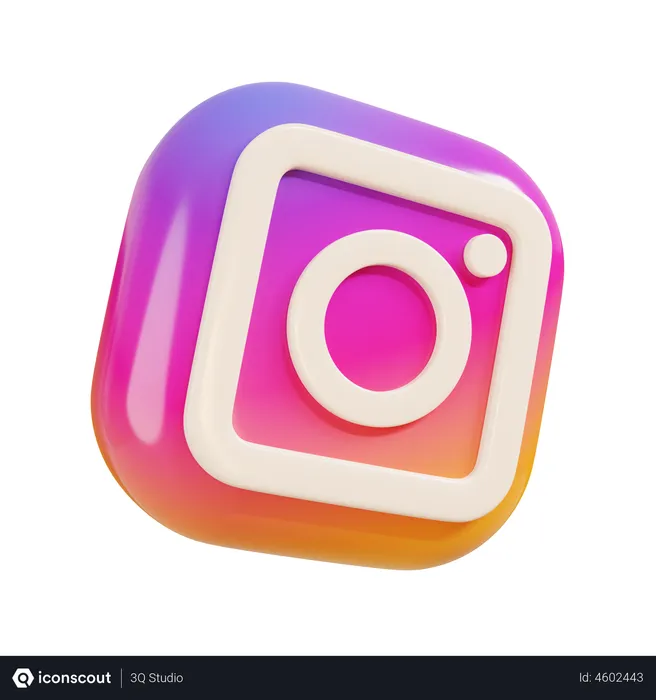 Free Instagram Live Logo 3D Logo download in PNG, OBJ or Blend format