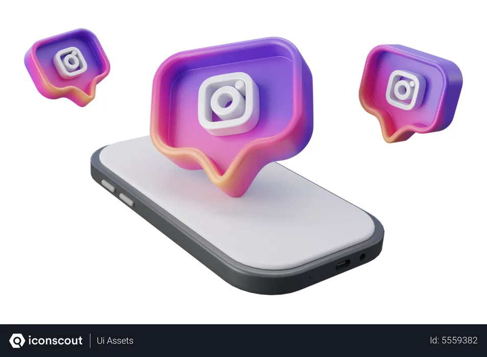 Free Instagram marketing Logo 3D Icon