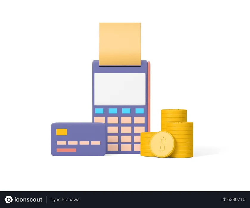 Free Invoice Machine  3D Icon