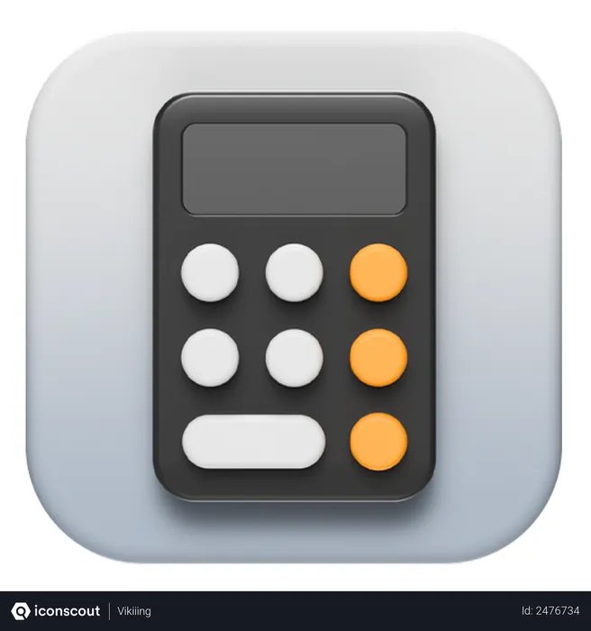 Free IOS calculator Logo 3D Logo