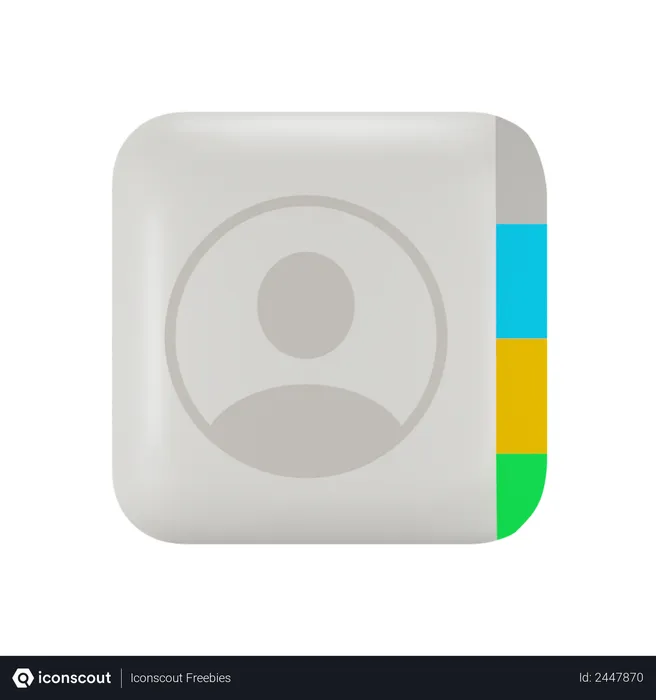 Free Contacts iOS Logo 3D Logo