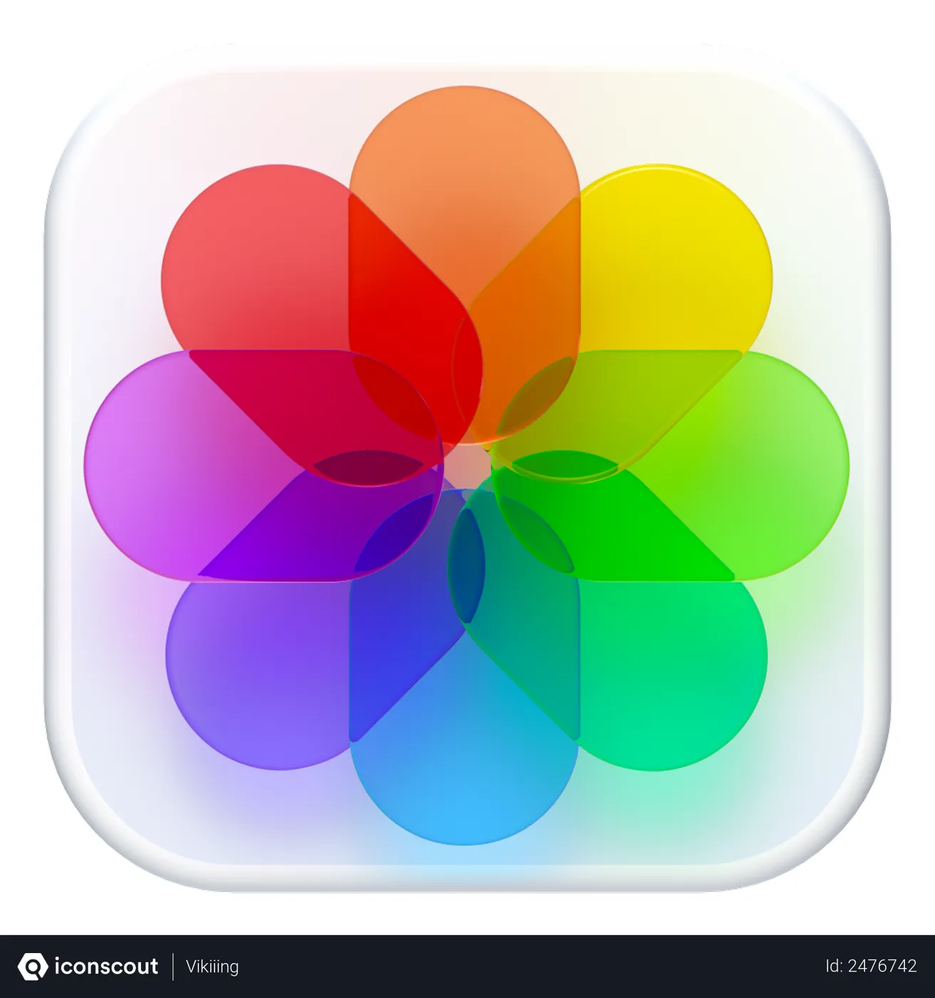 Free Ios Photos Logo 3D Logo download in PNG, OBJ or Blend format