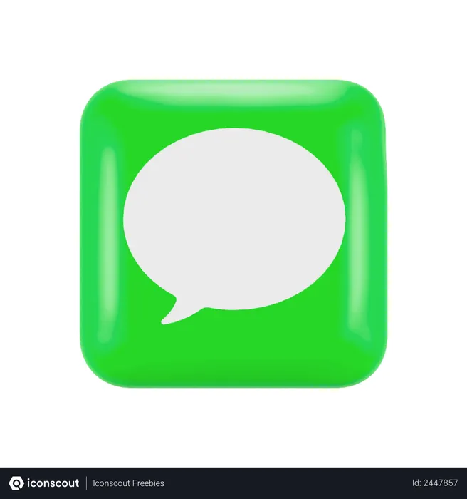 Free Iphone messages app Logo 3D Logo