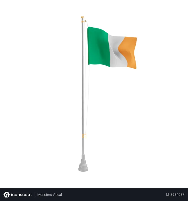 Free Ireland Republic Flag 3D Flag