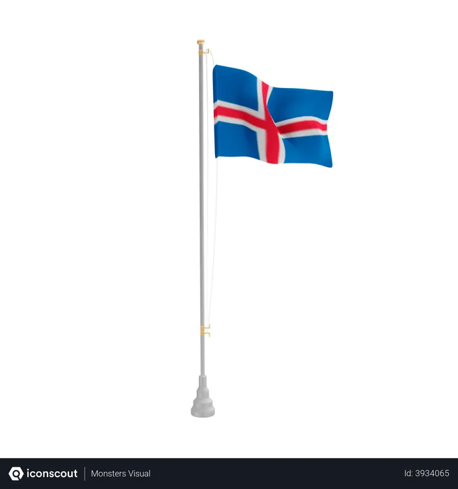 Free Island Flag 3D Flag