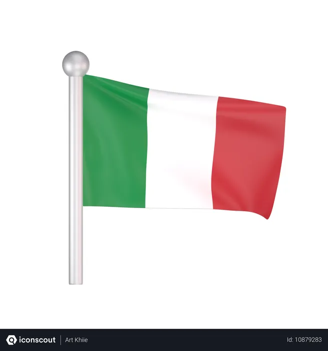 Free Italia Flag  3D Icon