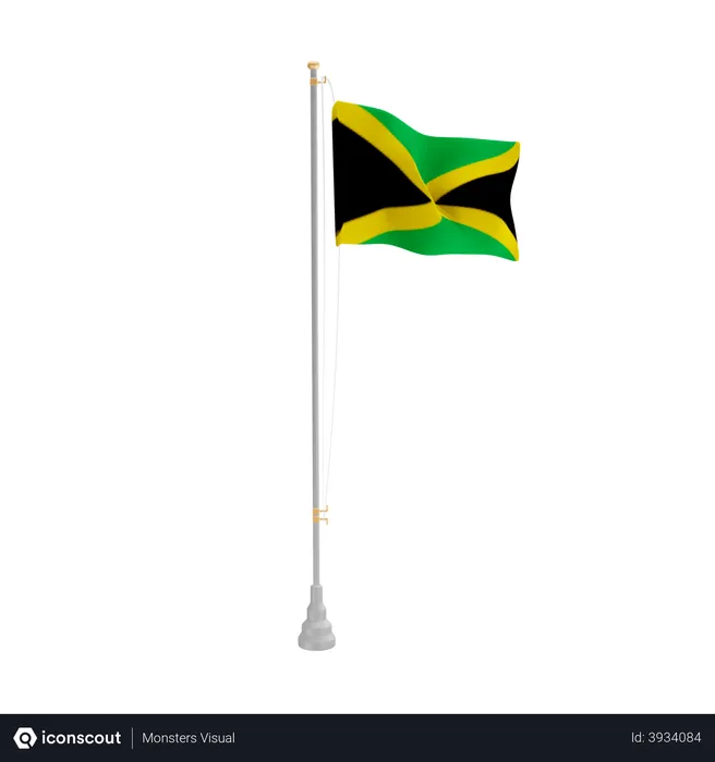 Free Jamaica Flag 3D Illustration