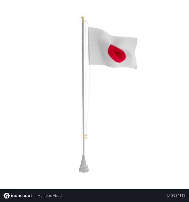 Free Japan Flag 3D Illustration